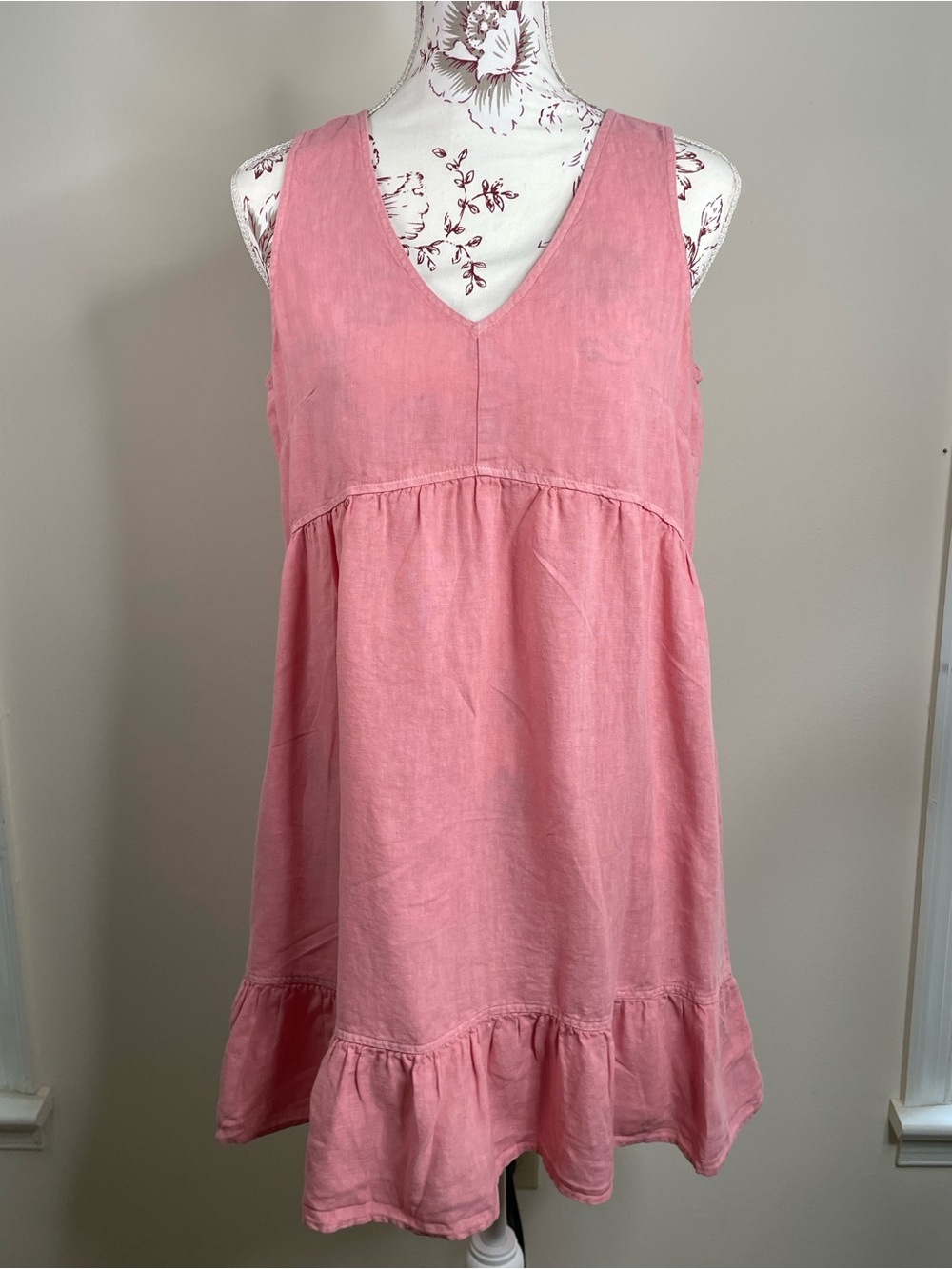 Cynthia Rowley Pink Linen Blend Top with White Tag